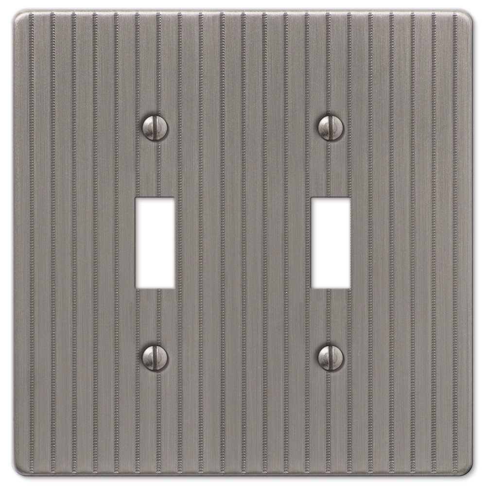 Amerelle Wallplates Double Toggle Wallplate in Antique Nickel
