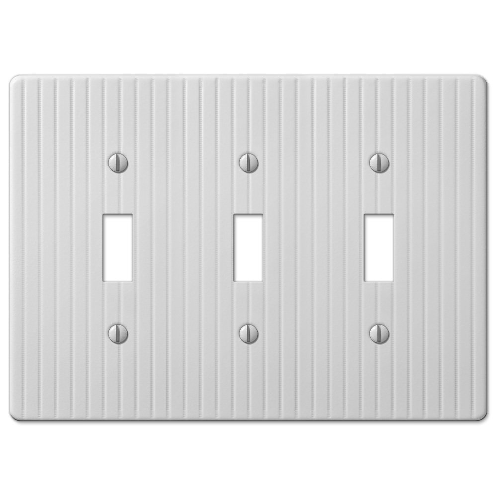 Amerelle Wallplates Triple Toggle Wallplate in White