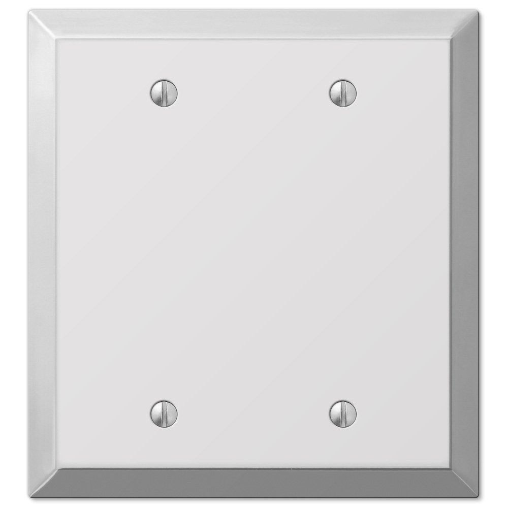 Amerelle Wallplates Double Blank Wallplate in Polished Chrome