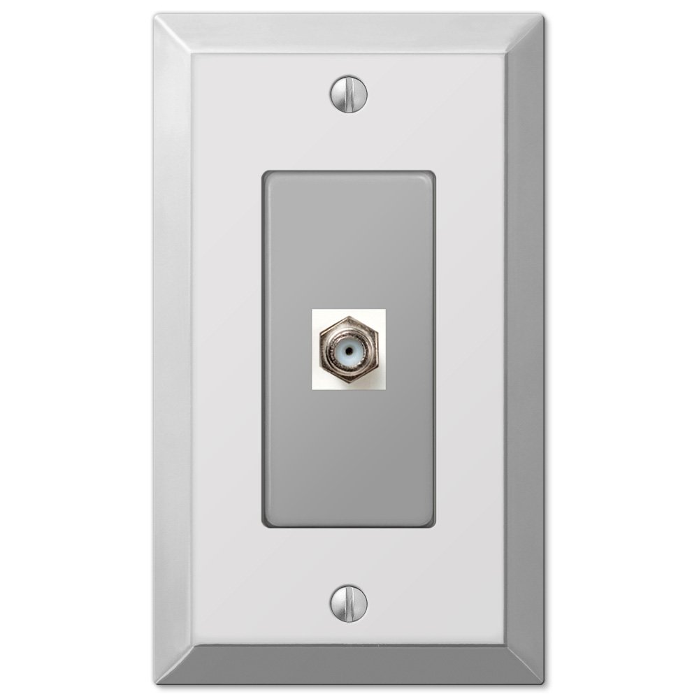 Amerelle Wallplates Single Cable Wallplate in Polished Chrome