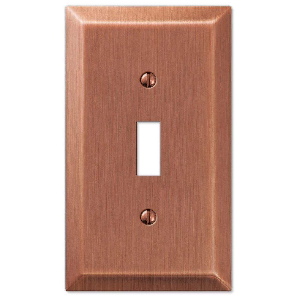 Amerelle Wallplates Single Toggle Wallplate in Antique Copper