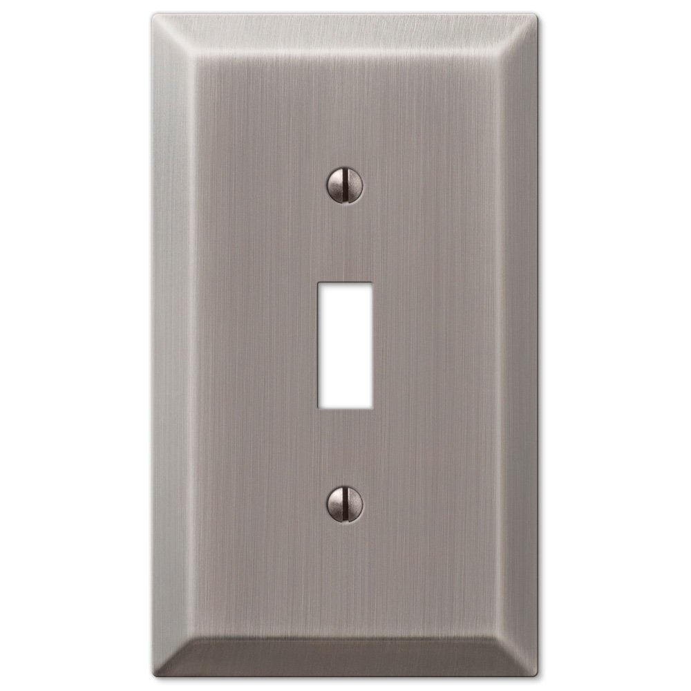 Amerelle Wallplates Single Toggle Wallplate in Antique Nickel