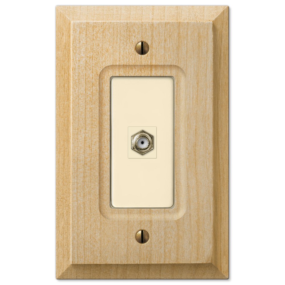 Amerelle Wallplates Single Cable Wallplate in Unfinished Alder Wood