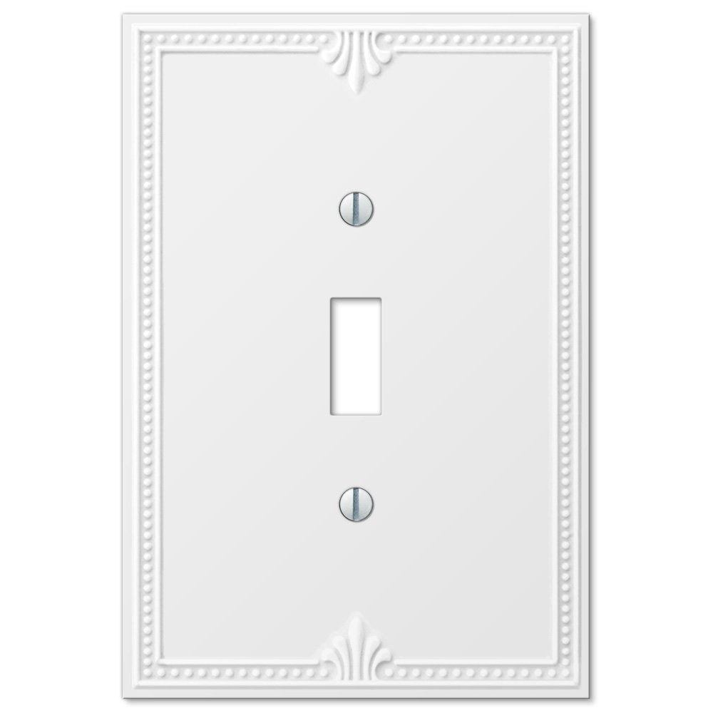 Amerelle Wallplates Single Toggle Wallplate in White