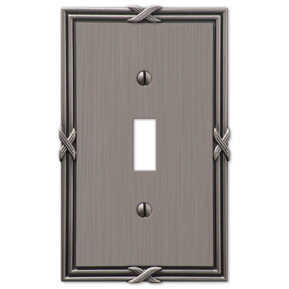 Amerelle Wallplates Single Toggle Wallplate in Antique Nickel