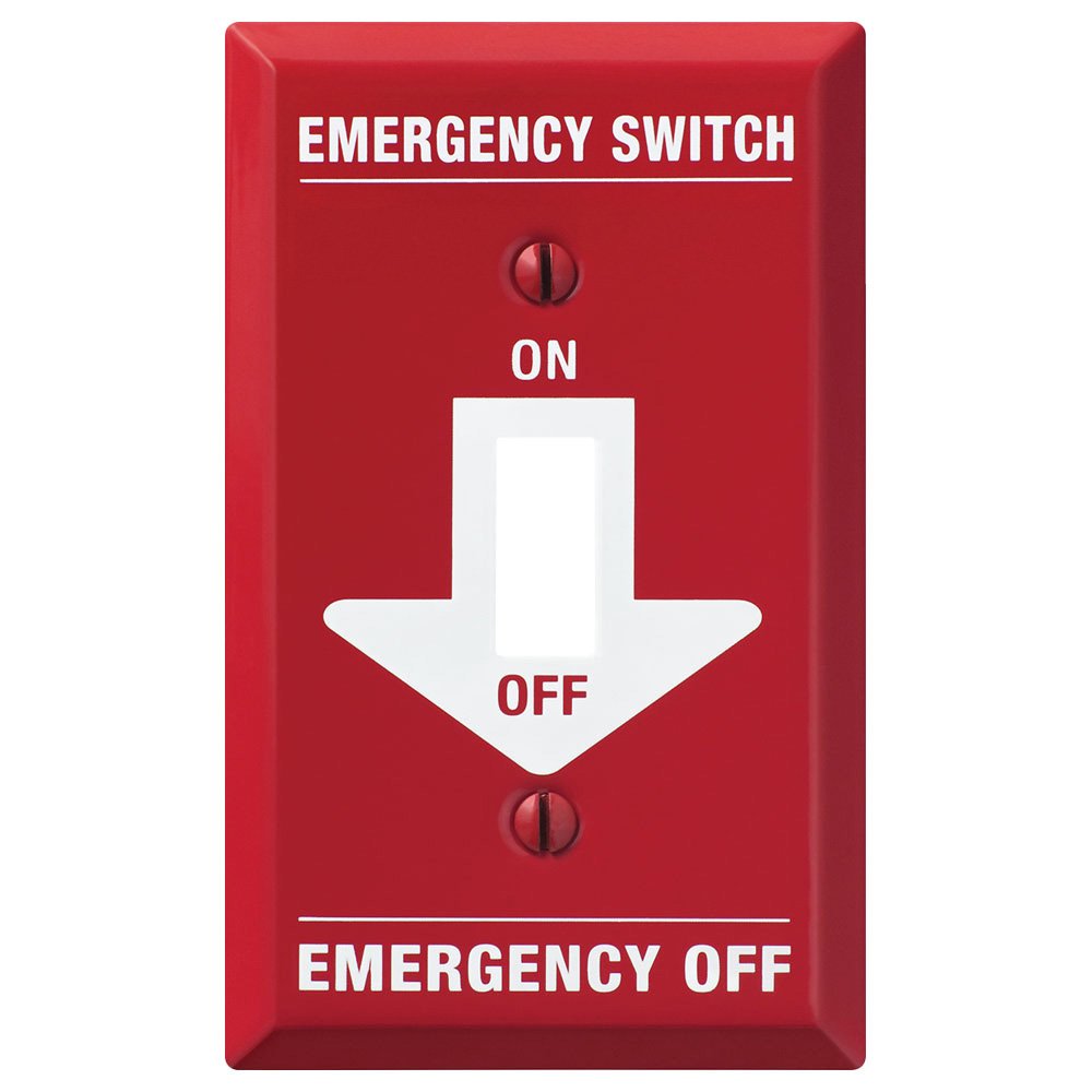 Amerelle Wallplates Emergency Single Toggle Wallplate in Red