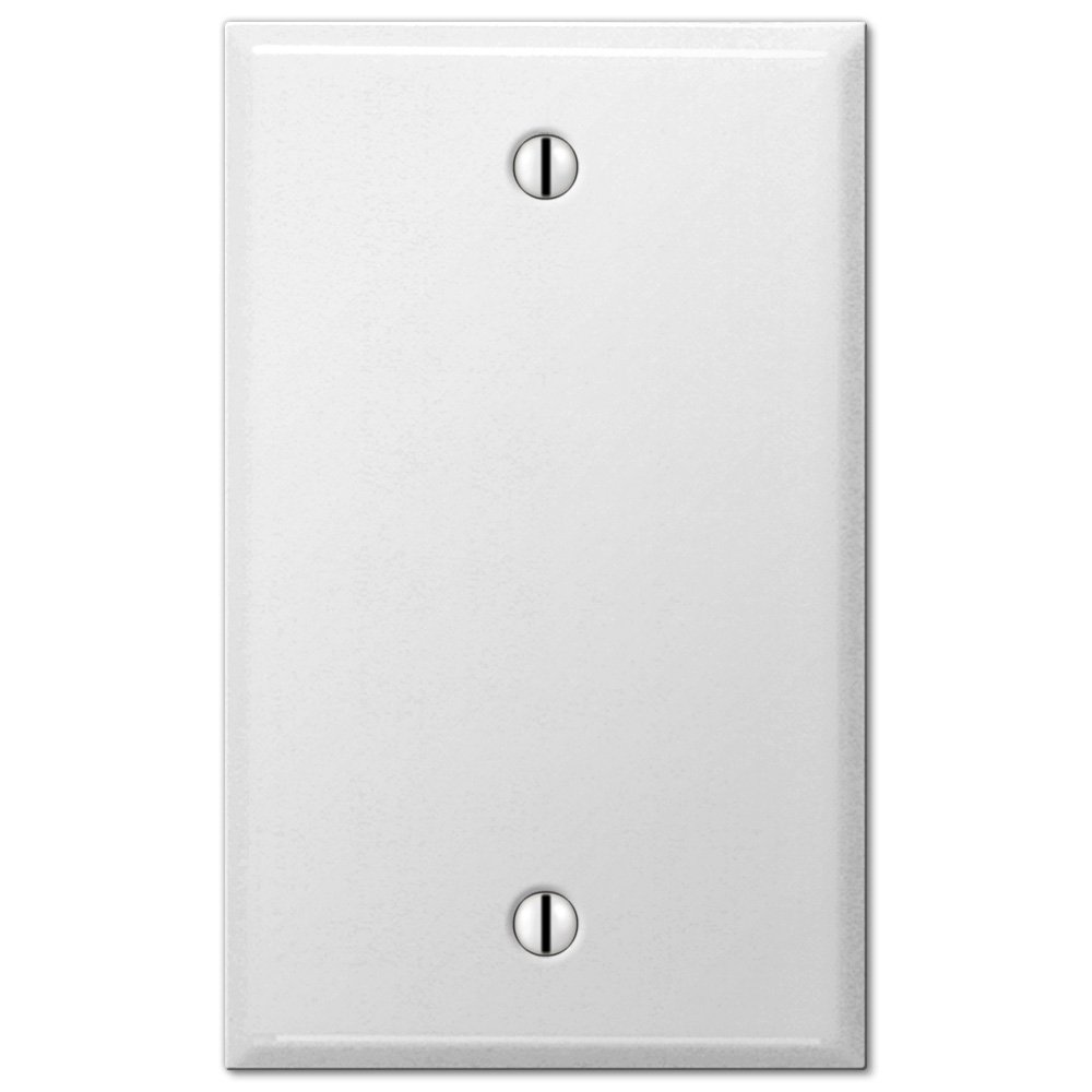 Amerelle Wallplates Single Blank Wallplate in White Smooth