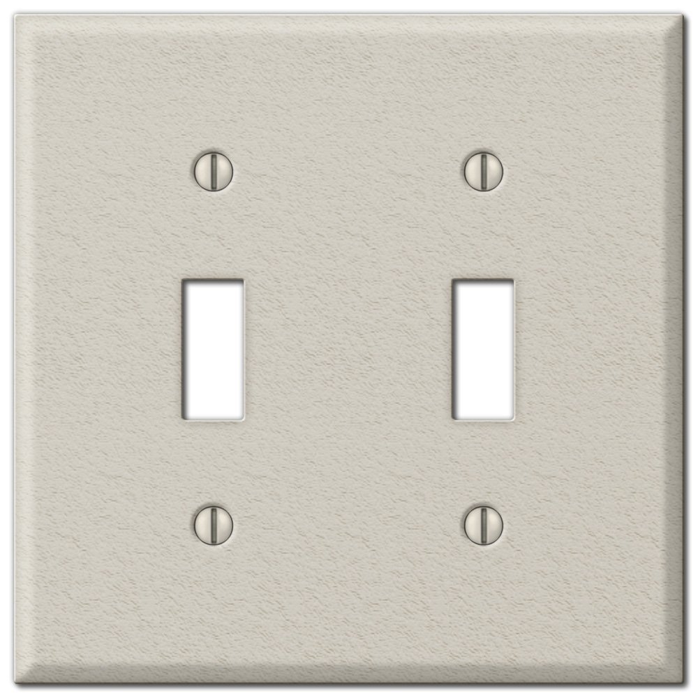 Amerelle Wallplates Double Toggle Wallplate in Almond Wrinkle