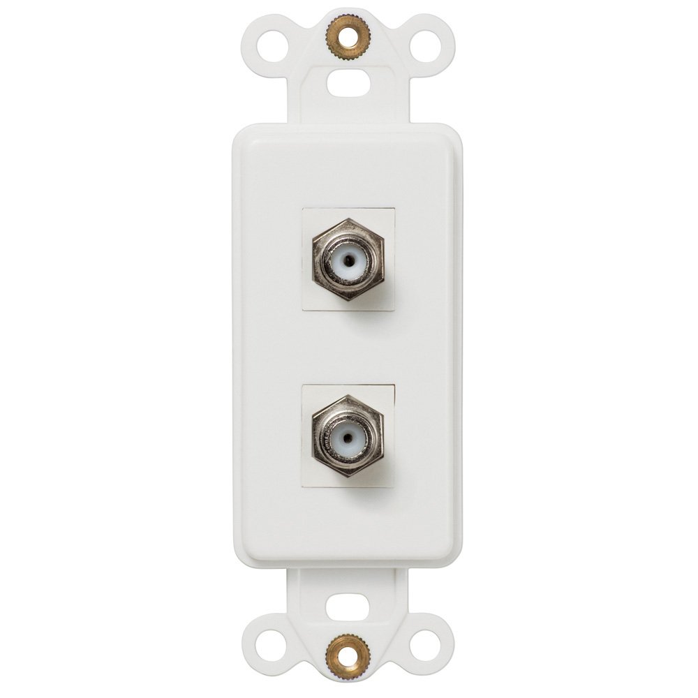 Amerelle Wallplates Double Cable Rocker Insert in White