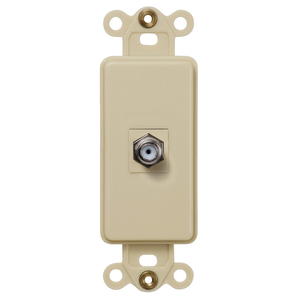 Amerelle Wallplates Single Cable Rocker Insert in Ivory