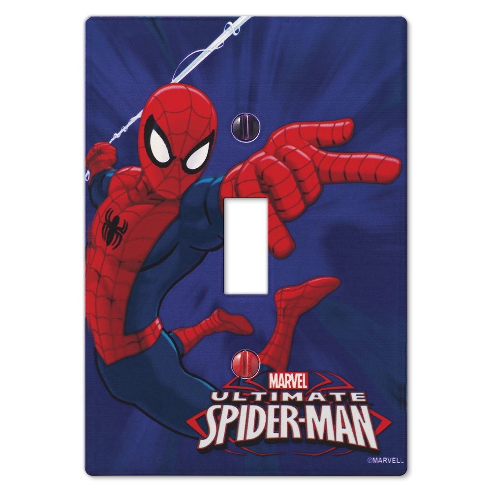 Amerelle Wallplates Spiderman Single Toggle Wallplate in Painted
