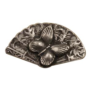 Anne at Home Butterfly on Fan Knob in Black with Chocolate Wash