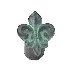 Anne at Home Fleur-de-lis Knob - Small in Pewter with Maple Wash