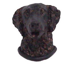 Anne at Home Golden Retriever Knob in Pewter with Maple Wash