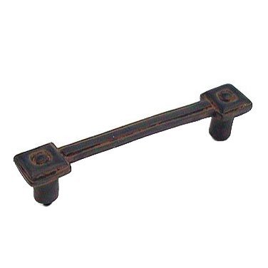 Anne at Home Square Pull - 4" in Black with Copper Wash