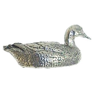 Anne at Home Duck Pull (Facing Right) in Pewter with White Wash