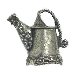 Anne at Home Watering Can Knob (Facing Left) in Pewter with Cherry Wash