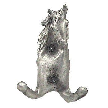 Anne at Home Beauty Horse Hook in Pewter Matte