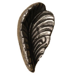 Anne at Home Swirl Leaf Knob (Small Curving Right) in Bronze