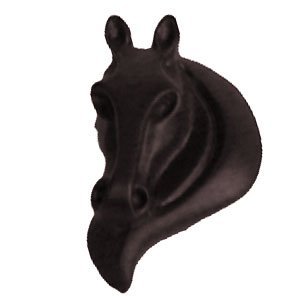 LW Designs Stallion Horse Head Knob (Right) in Pewter with Verde Wash