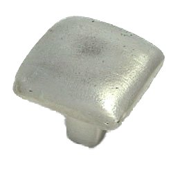 LW Designs Square Knob - 1" in Brushed Natural Pewter