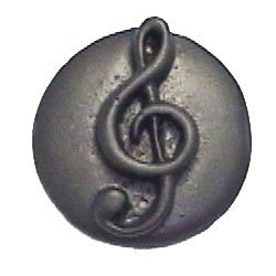 Anne at Home Clef Knob in Brushed Natural Pewter