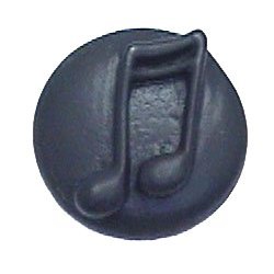 Anne at Home Double Notes Knob in Black with Steel Wash