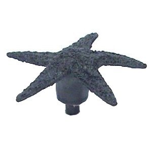 Anne at Home Small Starfish Knob in Black with Terra Cotta Wash
