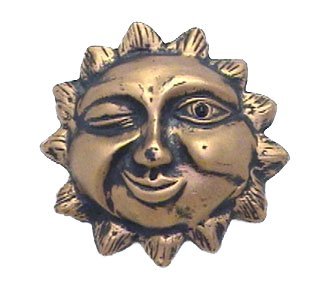 Anne at Home Winking Sun Knob - Large in Antique Copper