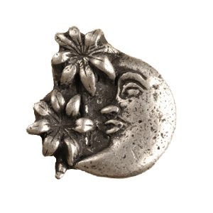 Anne at Home Moon and Palms Knob in Satin Pewter
