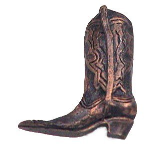 Anne at Home Boot Knob (Medium Facing Left) in Black with Bronze Wash