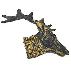 Anne at Home Elk Head Knob (Medium Facing Right) in Black with Bronze Wash