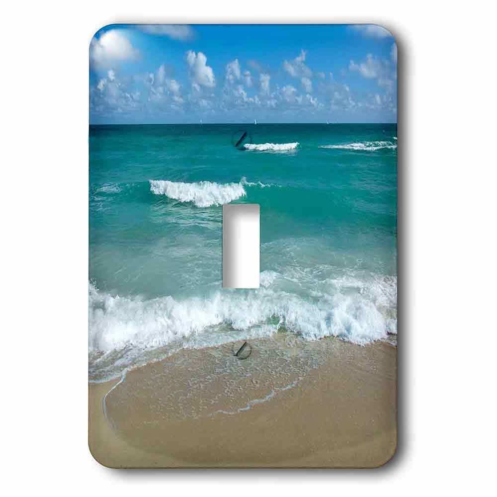 Jazzy Wallplates Single Toggle Switch Plate With Miami Beach Sand