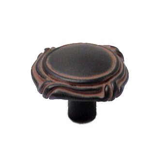 Anne at Home Mai Oui Thin 1 1/2" Knob in Bronze with Black Wash