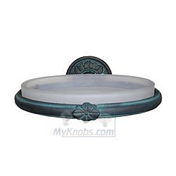 Anne at Home Bathroom Accessory Wall Mount Pompeii Soap Dish in Bronze with Verde Wash