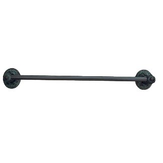 Anne at Home Bathroom Accessory Oak Leaf 18" Towel Bar in Black with Copper Wash