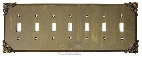 Anne at Home Corinthia Switchplate Seven Gang Toggle Switchplate in Rust