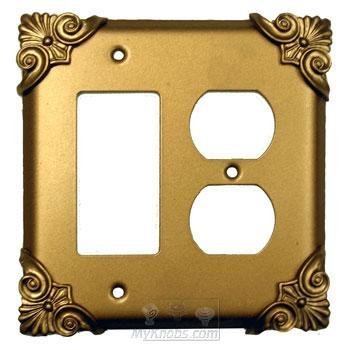 Anne at Home Corinthia Switchplate Combo Rocker/GFI Duplex Outlet Switchplate in Bronze Rubbed