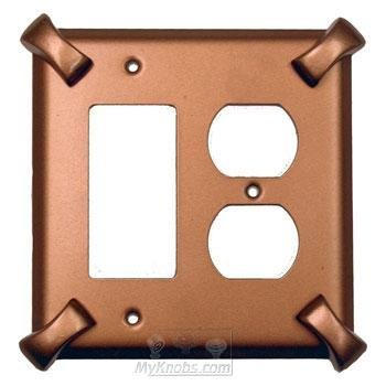 Anne at Home Hammerhein Switchplate Combo Rocker/GFI Duplex Outlet Switchplate in Copper Bronze
