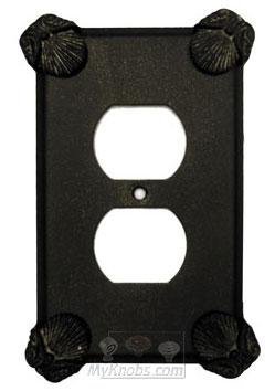 Anne at Home Oceanus Switchplate Duplex Outlet Switchplate in Bronze with Black Wash