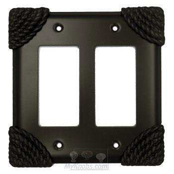 Anne at Home Roguery Switchplate Double Rocker/GFI Switchplate in Black