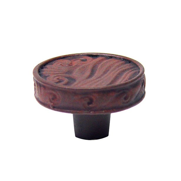 Anne at Home Surf Round Knob in Pewter with Cherry Wash