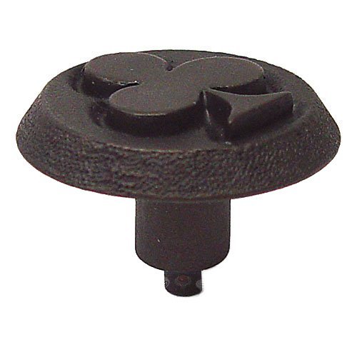 Anne at Home Clubs Knob in Black with Terra Cotta Wash