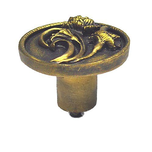 Anne at Home Carnation Right Knob in Black with Copper Wash