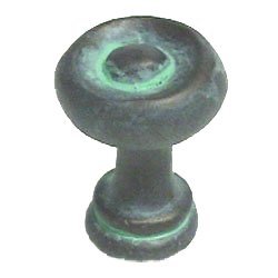 Anne at Home Apothecary Knob - Large in Rust with Verde Wash