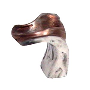 LW Designs Clayforms C Knob - 1 1/4" in Rust with Copper Wash