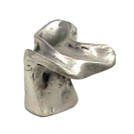 LW Designs Clayforms D Knob - 1 1/4" in Brushed Natural Pewter