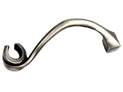 LW Designs "Good Luck" Horse Shoe Pull (Left) - 4" in Pewter Bright