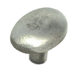 LW Designs Oval Knob in Satin Pewter