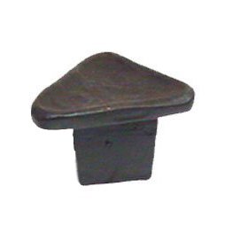 LW Designs Stucco Knob D in Black with Chocolate Wash